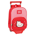 School Rucksack with Wheels Hello Kitty Spring Red (26 x 34 x 11 cm)