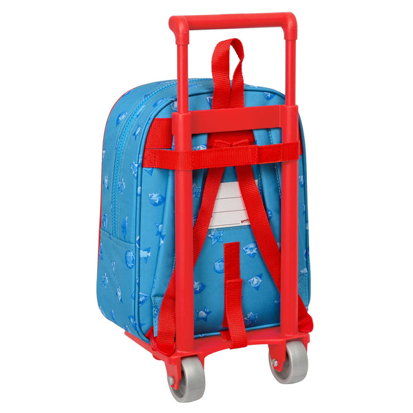 School Rucksack with Wheels SuperThings Rescue force Blue 22 x 27 x 10 cm