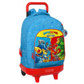 School Rucksack with Wheels SuperThings Rescue force 33 x 45 x 22 cm Blue