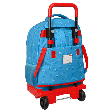 School Rucksack with Wheels SuperThings Rescue force 33 x 45 x 22 cm Blue