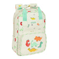 School Bag Safta Dinos 20 x 28 x 8 cm Cream