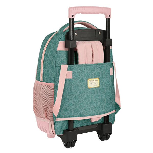 Trolley per la Scuola Santoro Swan lake Grigio Rosa 32 x 45 x 21 cm