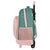 Trolley per la Scuola Santoro Swan lake Grigio Rosa 32 x 45 x 21 cm