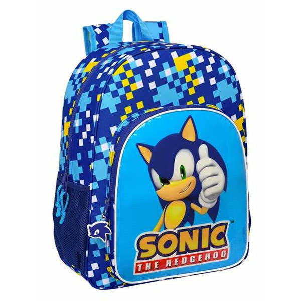 Cartable Sonic Speed 33 x 42 x 14 cm Bleu 14 L