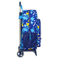 School Rucksack with Wheels Sonic Speed Blue 33 x 42 x 14 cm