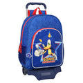 Schulrucksack mit Rädern Sonic Let's roll Marineblau 33 x 42 x 14 cm