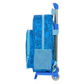 School Rucksack with Wheels Stitch Blue 26 x 34 x 11 cm