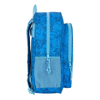 School Bag Stitch Blue 32 X 38 X 12 cm