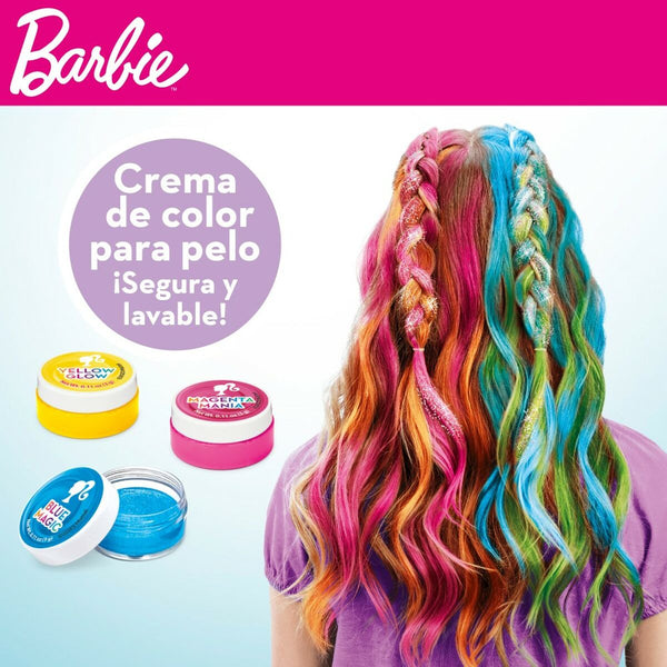 Friseur Set Barbie Rainbow Tie Haar mit Strähnchen Bunt
