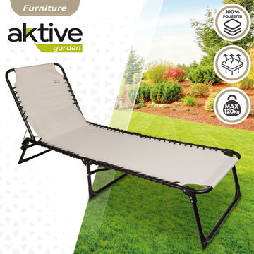 Chaise longue Aktive Crème 190 x 32 x 58 cm