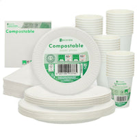 Party supply set Procos White (180 Pieces)