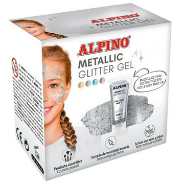 Maquillage pour les enfants Alpino Gel Paillettes Argenté