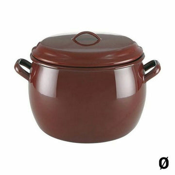 Casserole with Lid Quid Classic Brown Enamelled Steel