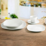 Flat Plate Quid Novo Vinci White Ceramic Ø 26,6 cm 26,6 cm (6 Units) (Pack 6x)