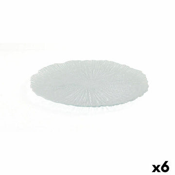 Assiette plate Quid Mar De Viento Transparent verre Ø 28 cm (6 Unités) (Pack 6x)