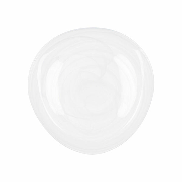 Flat plate Quid Boreal White Glass Ø 30 cm (6 Units) (Pack 6x)