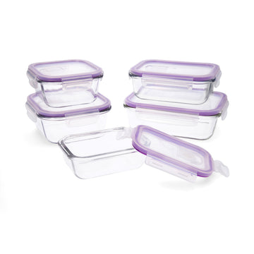 Set of 5 lunch boxes Quid Frost Crystal