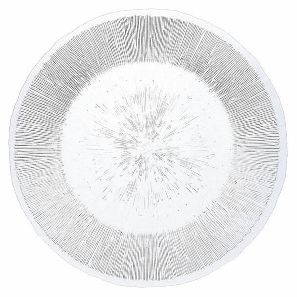 Flat plate Quid Lonja Transparent Glass (Ø 32,7 cm) (6 Units) (Pack 6x)