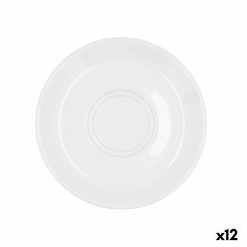 Plate Bidasoa Glacial Ø 15 cm White Ceramic (12 Units) (Pack 12x)