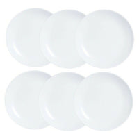 Plate set Luminarc Diwali 6 pcs White Glass 19 cm