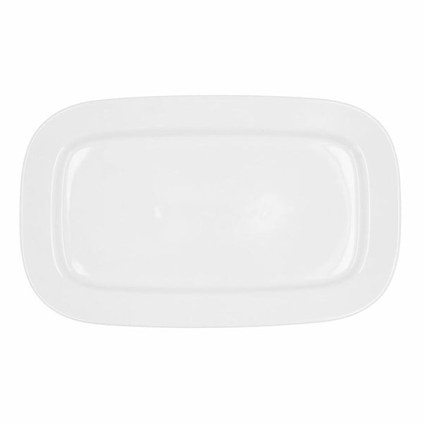 Plat à Gratin Bidasoa Glacial Céramique Blanc (36 x 21 cm) (Pack 3x)