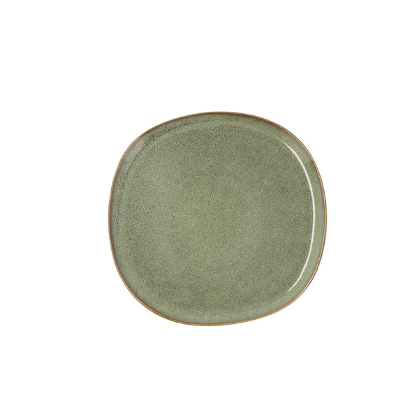 Flat plate Bidasoa Ikonic Ceramic Green (20,2 x 19,7 cm) (Pack 6x)