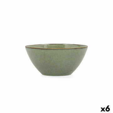 Bowl Bidasoa Ikonic Ceramic Green (15,8 x 15 x 7 cm) (Pack 6x)