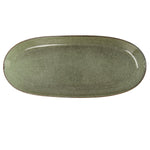 Servirni krožnik Bidasoa Ikonic Zelena Keramika (36 x 16 cm) (Pack 2x)