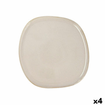 Farfurie Întinsă Bidasoa Ikonic Keramika Bela (26,5 x 25,7 x 1,5 cm) (Pack 4x)
