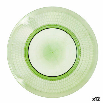 Flat plate Quid Viba Green Plastic 27 cm Ø 27 cm (12 Units) (Pack 12x)