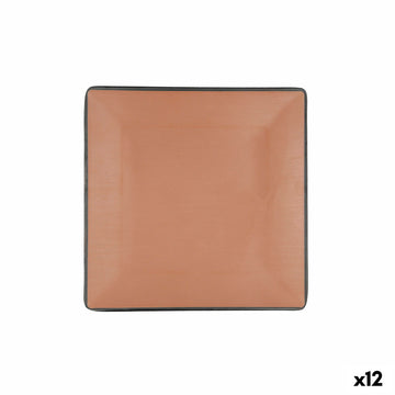 Flat plate Bidasoa Gio 21,5 x 21,5 cm Brown Plastic