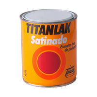 Sintetična emajlirana barva Titanlux Titanlak 11140038 Lak Bela Saten 375 ml