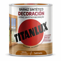 Vernis synthétique Titanlux m11100314 Décoration Satiné Noyer 250 ml