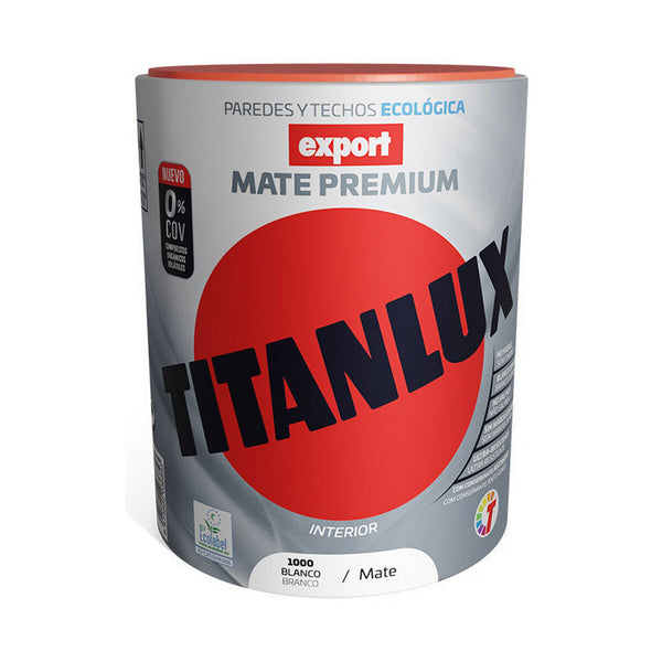 Vinilna barva Titanlux Export f31110034 Stropni Zid Lahko se pere Bela 750 ml Mat