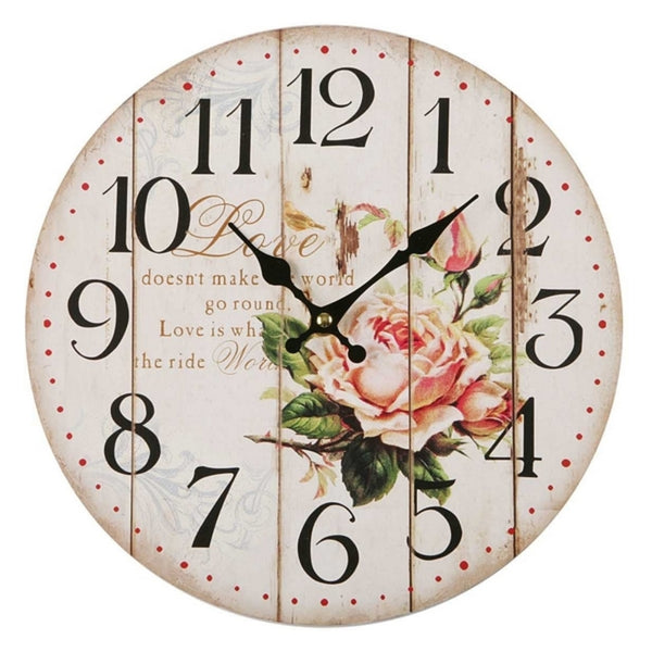 Wall Clock Rosé Metal (5 x 28 x 28 cm)