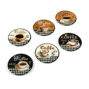 Coasters Versa Coffee (6 Pieces) (11 x 11 x 4 cm)