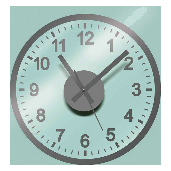 Wall Clock Adhesive Silver