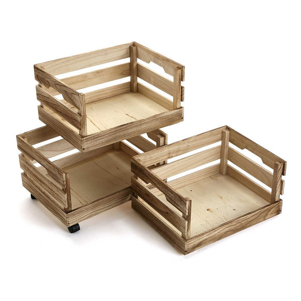 Vegetable trolley Brown Wood (40 x 65 x 30 cm)