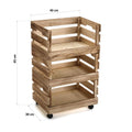 Vegetable trolley Brown Wood (40 x 65 x 30 cm)