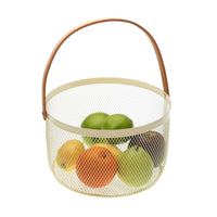 Fruit Bowl Metal/wicker (25 x 30 x 25 cm)