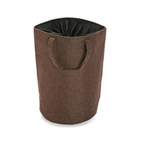 Laundry basket Circular Brown Textile Minimalist (33 x 50 x 33 cm)