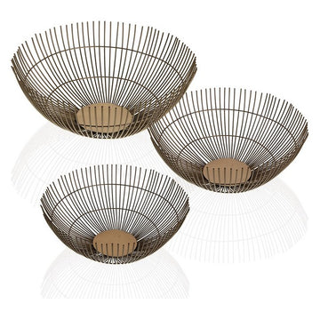 Centerpiece Fredrik Metal (3 Pieces) (36,5 x 13,5 x 36,5 cm)