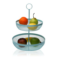 Fruit Bowl Blue Metal (28,5 x 38 x 28,5 cm)