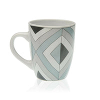 Mug Ceramic Blue Geometric