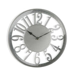 Wall Clock Silver Plastic (4,5 x 30 x 30 cm)