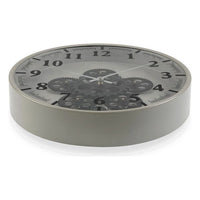 Wall Clock Metal MDF Wood/Crystal (6,5 x 36 x 36 cm)