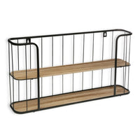 Shelves Wood Metal (14 x 33,5 x 66 cm)