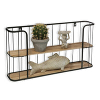 Shelves Wood Metal (14 x 33,5 x 66 cm)