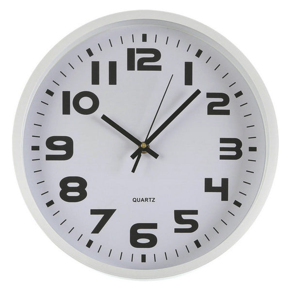 Wall Clock White Plastic (4,2 x 30,5 x 30,5 cm)