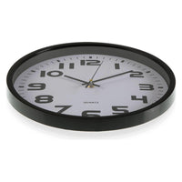 Wall Clock Black Plastic (4,2 x 30,5 x 30,5 cm)